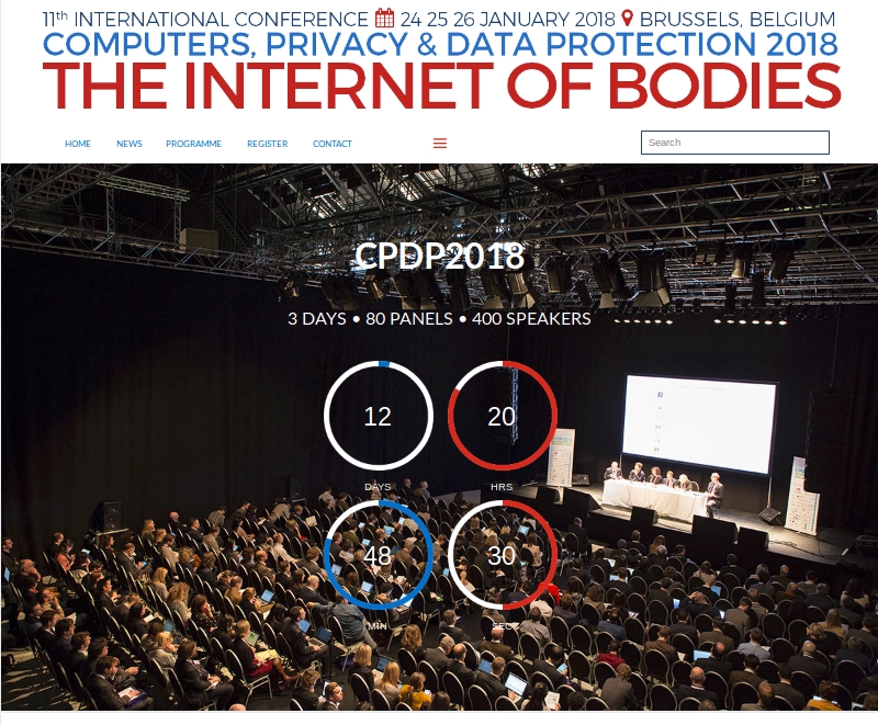 Computers, Privacy and Data Protection THE INTERNET OF BODIES 24, 25, 26 January 2018 at Brussels, Belgium