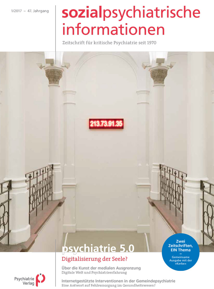 Psychiatrie-Verlag: Sozialpsychiatrische Informationen 01/2017