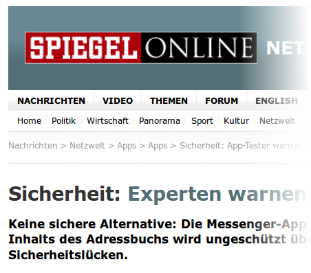 Screenshot: Spiegel Online